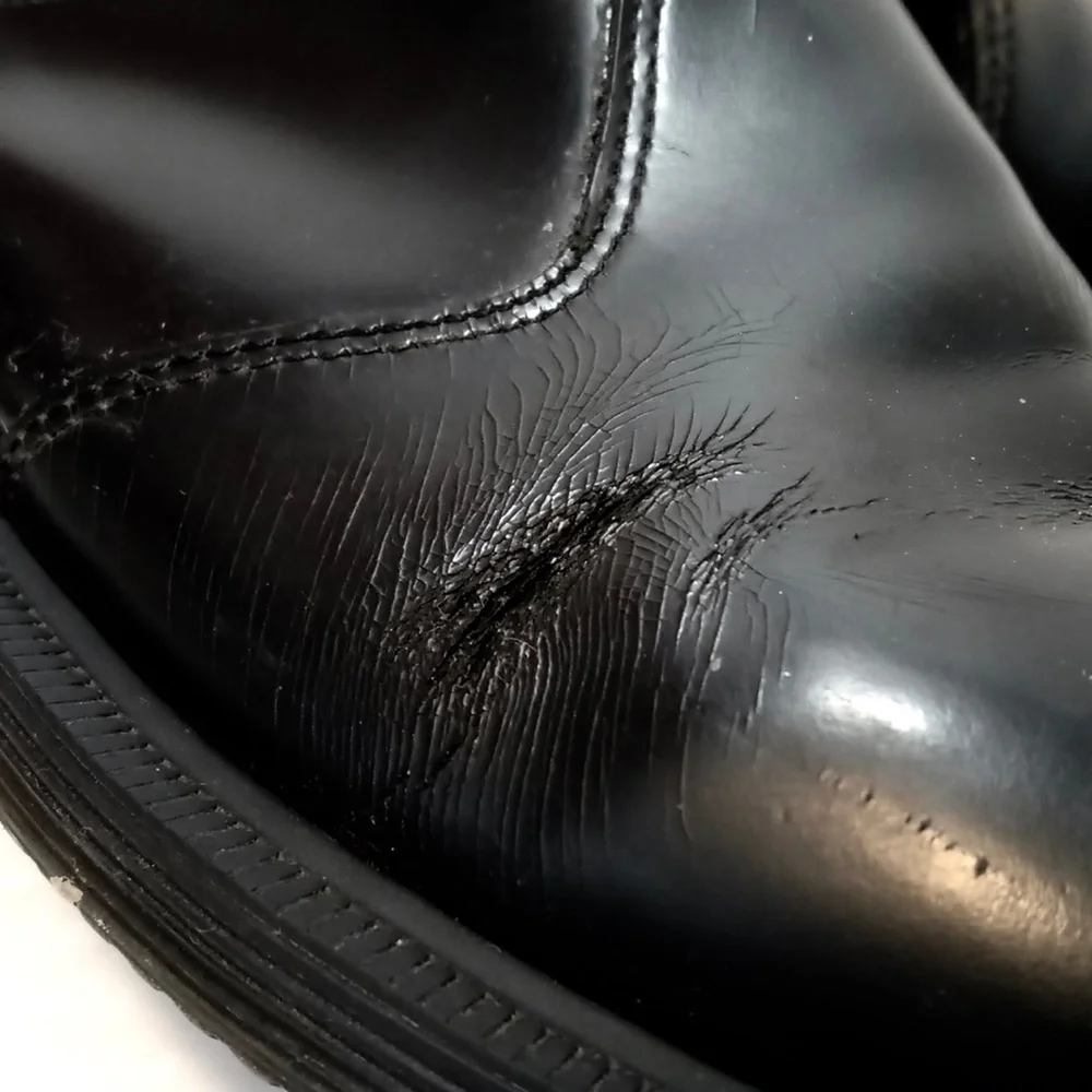 Doc Martens Flora Chelsea Black Leather Boots - Women's Size US 8 / UK 6 - Picture 4 of 12